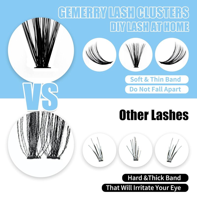 Individual Lashes - 240pcs C Curl 0.07mm Cluster Lashes | Soft & Natural Mink Mix 15-20mm