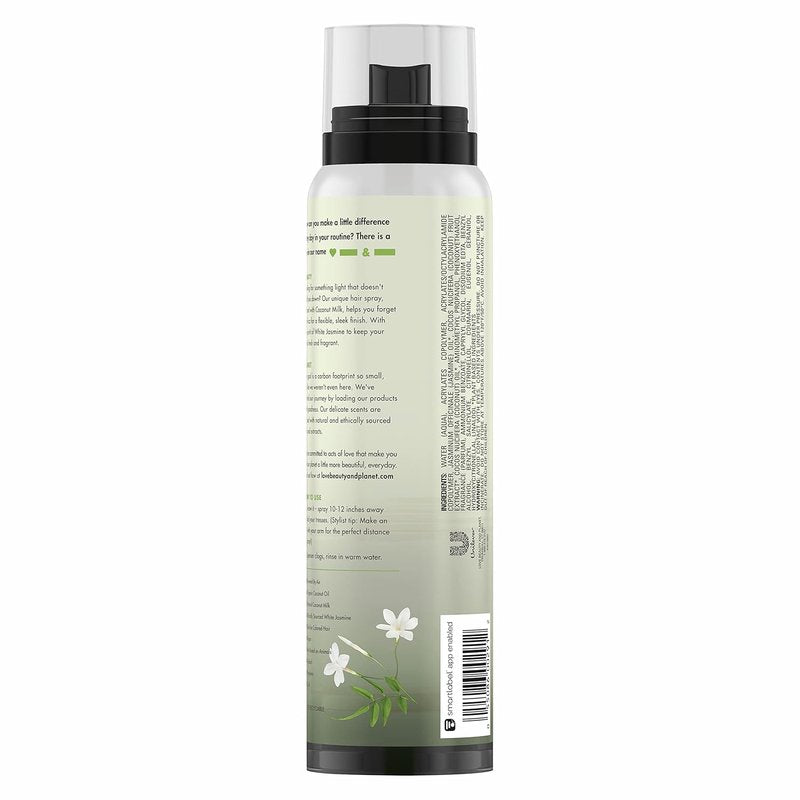 Love Beauty and Planet Frizz Control Hair Spray Coconut Milk and White Jasmine 6.8 oz
