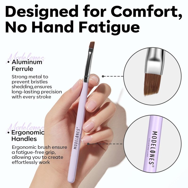 Modelones Nail Art Brushes Set - Professional Gel Polish & 3D Design Tools for Salon & DIY Use