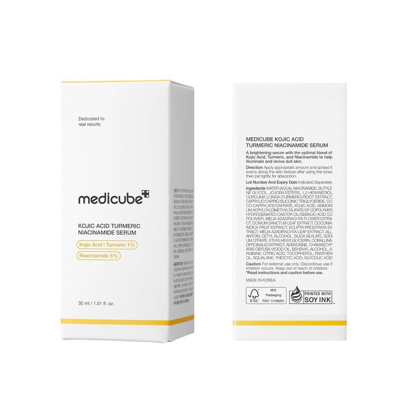 Kojic Acid Turmeric Clarifying Serum - Soothing & Brightening Facial Capsules | Niacinamide Hydration Support | 1.01 fl. oz