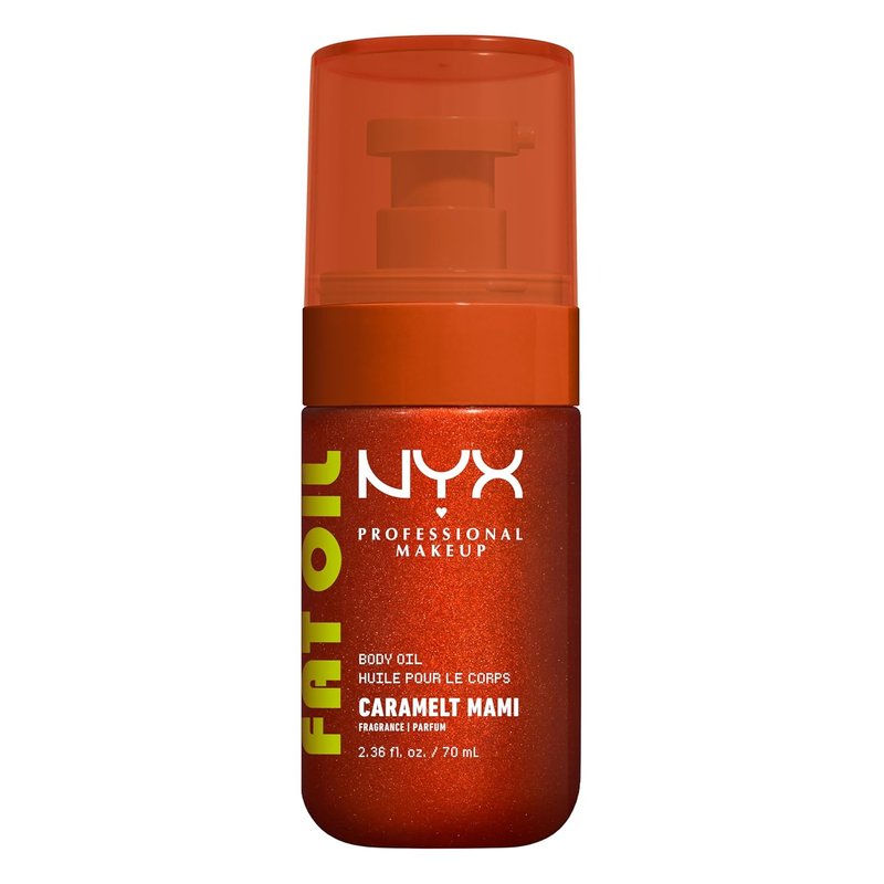 NYX Fat Oil Body Oil - Caramelt Mami | Caramel Scented Moisturizer with Vitamin E for 24HR Hydration & Glowing Skin