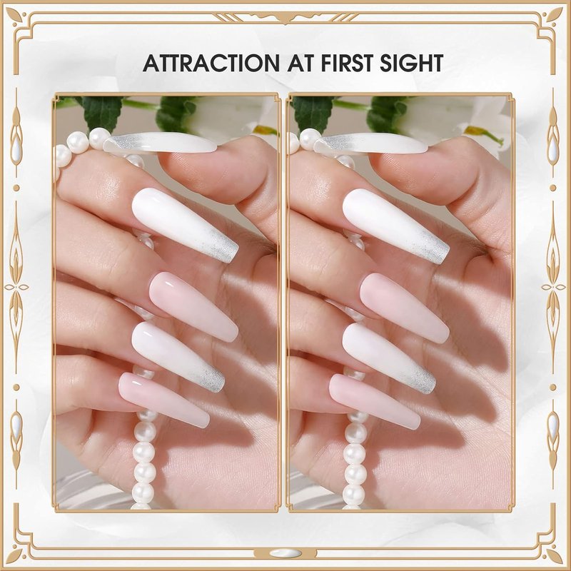 ROSALIND No Wipe Gel Top Coat & Base Coat Set - Soak Off LED Nail Polish | Clear Finish, 2 PCS