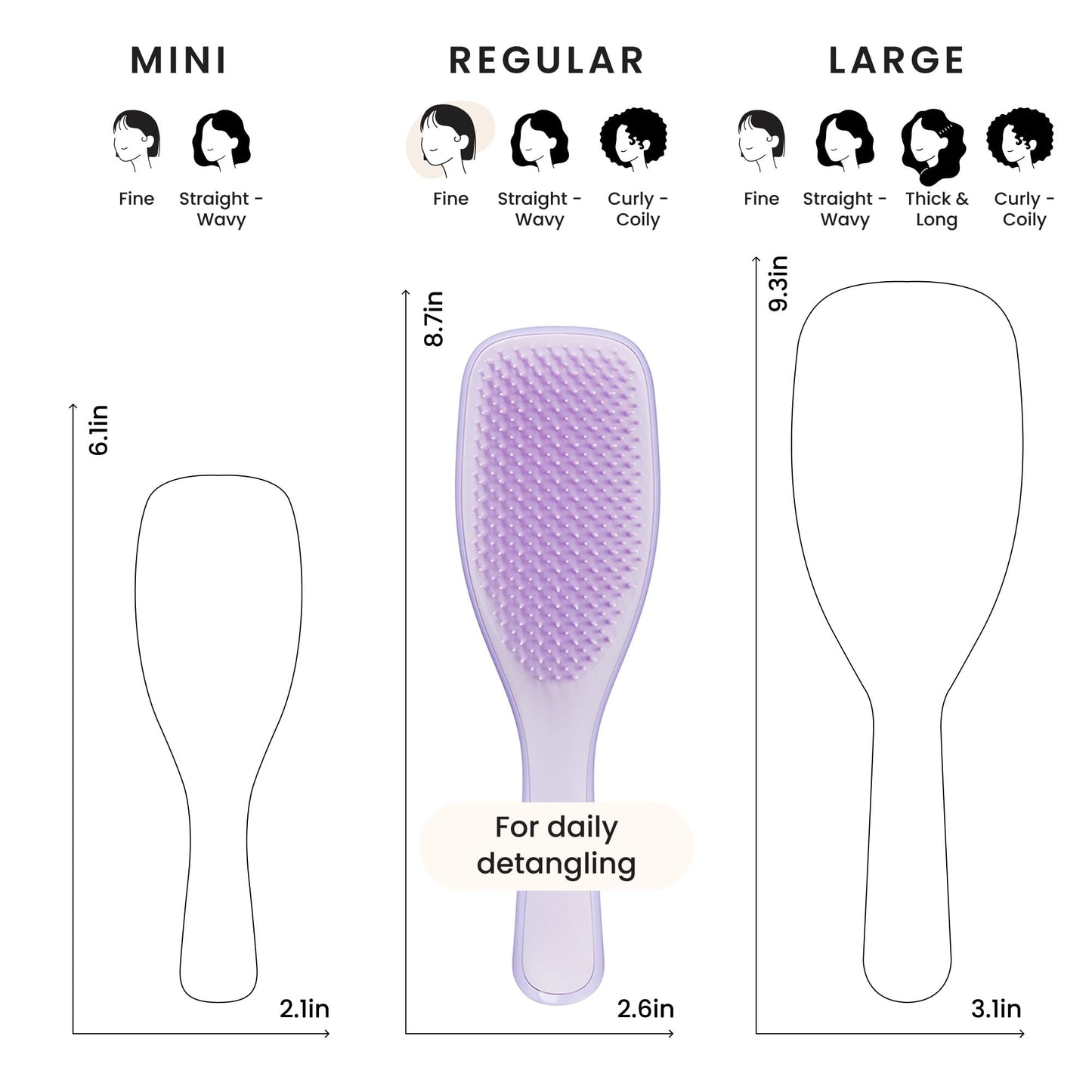 Tangle Teezer Fine Ultimate Detangler Brush, Dry & Wet Hair Brush to Detangle & Reduce Breakage for Fine Hair Types, Hypnotic Heather