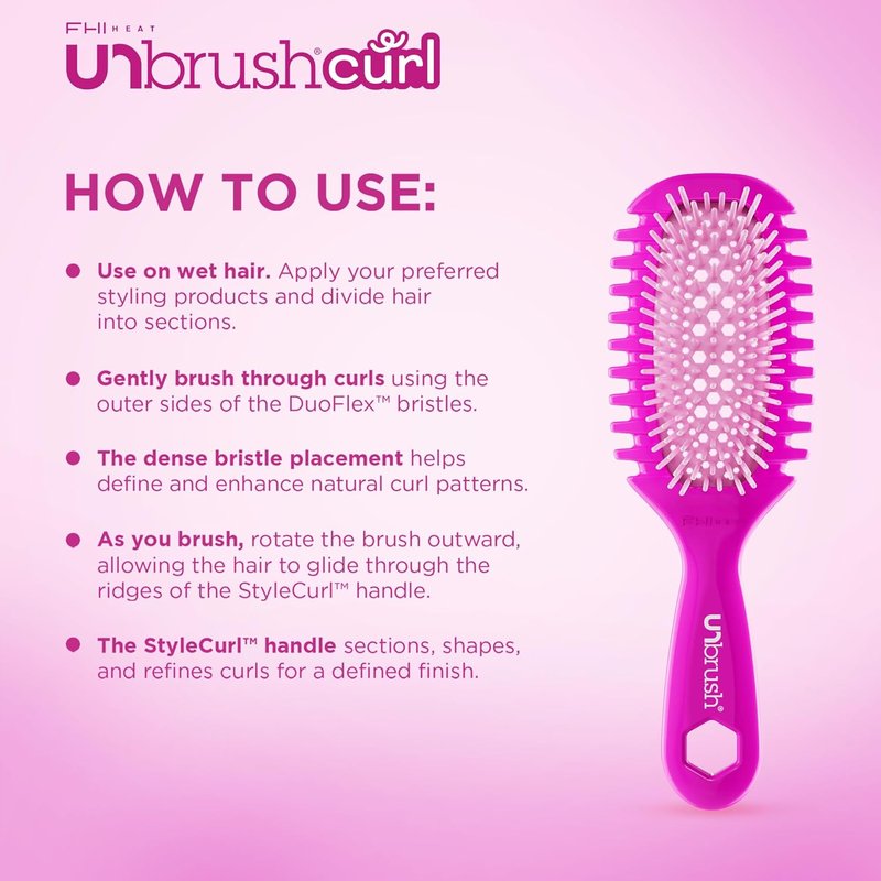 FHI Heat Curl Collection - Pain-Free Brushing & Curl Enhancing for Curly Hair | Ideal for Wet Use