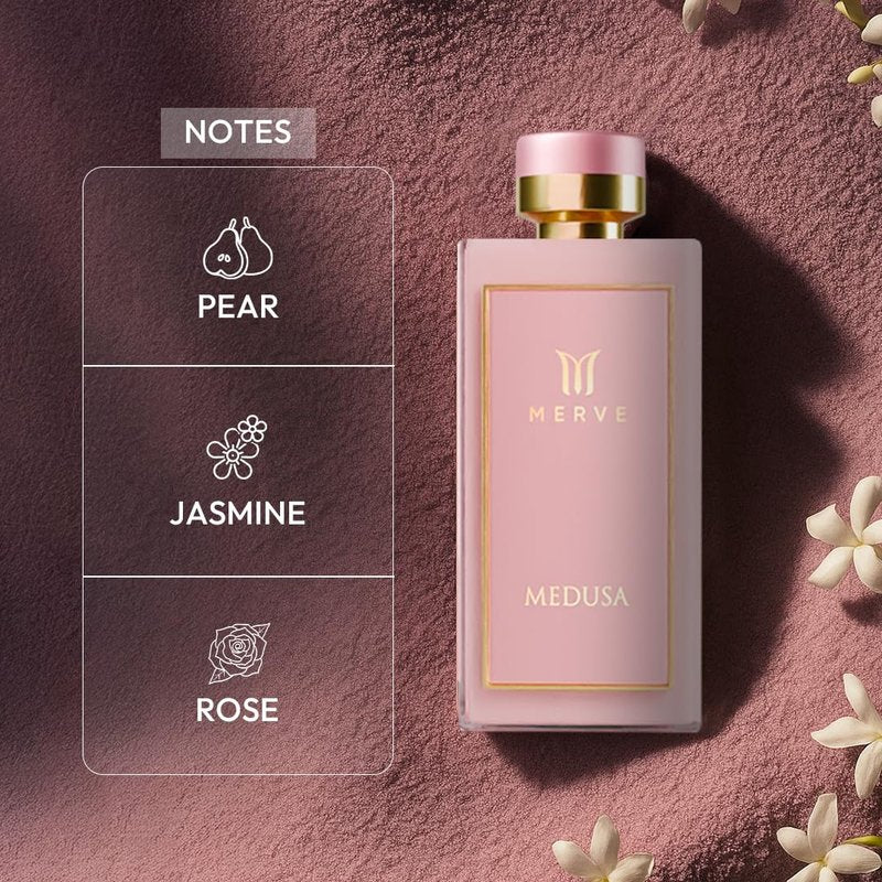Merve Medusa Premium Long Lasting Fragrance Luxury Perfume For Women | Fruity, Floral, Woody | | Eau de Parfum | Mythical Allure in Every Spritz | 3.4 oz
