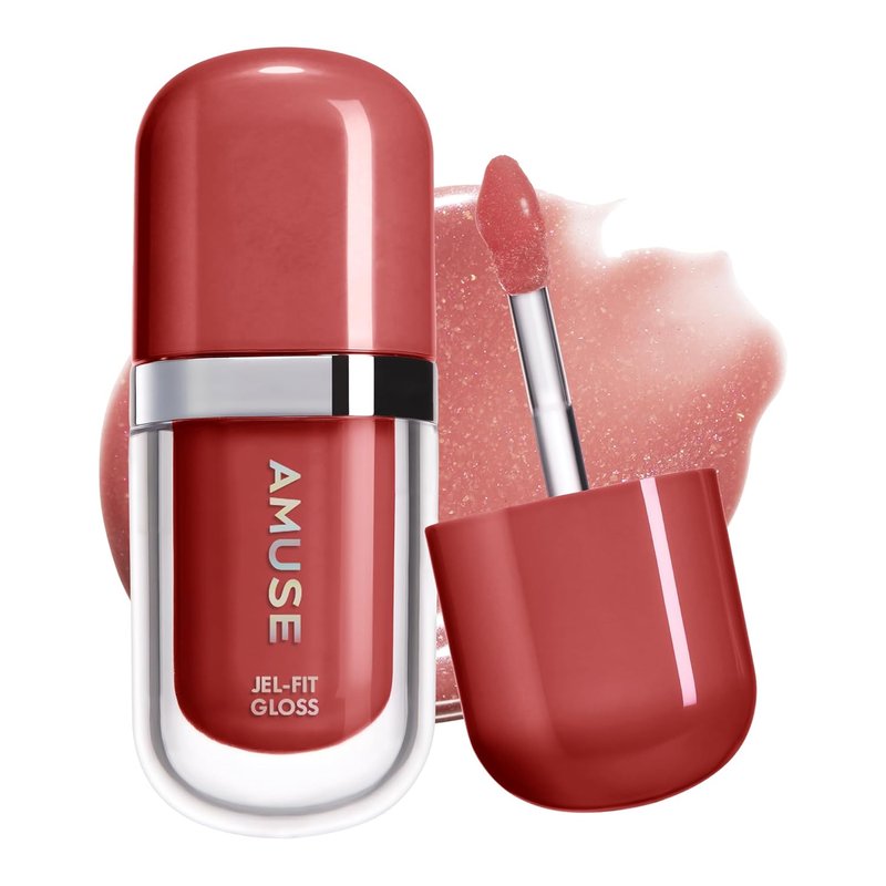 Amuse SEOUL Jel-Fit Tinted Lip Gloss (PLUM PEARL) - Ultra Shine Plumping Lip Stain, Hydrating Volumizing Lip Tint, Non-Sticky, Long Lasting Glossy Finish, Vegan, K-Beauty Makeup | High Shine, Buildable Color