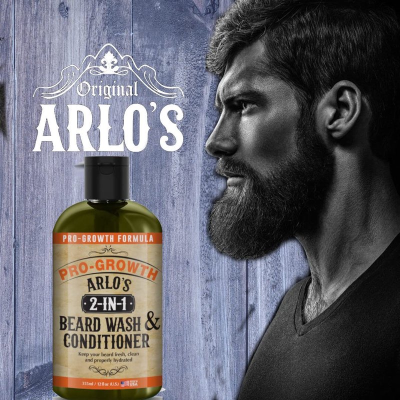 Arlo's 2-in-1 Beard Wash and Conditioner 12 oz. - Pro Growth Formula