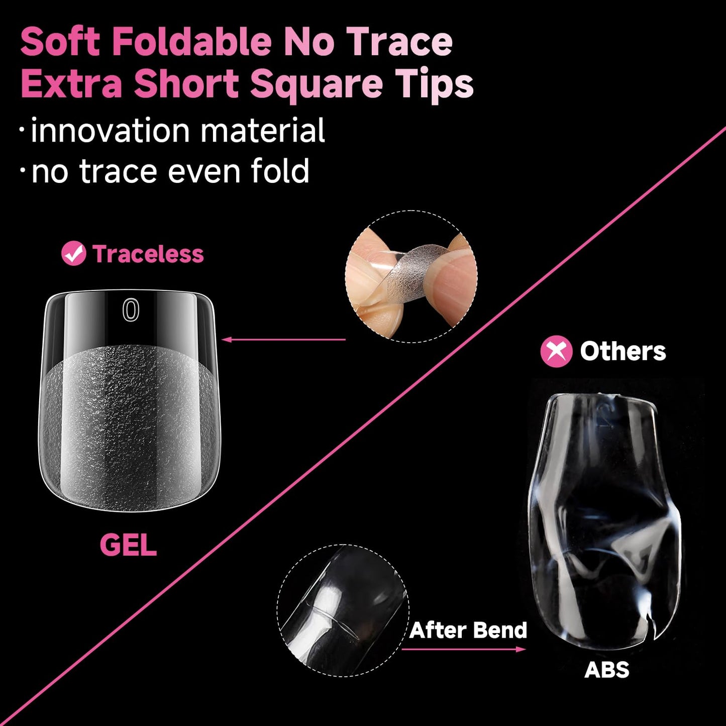UNA GELLA Extra Short Square Nail Tips - 312pcs Soft Gel Full Cover | Half Matte Acrylic Fake Nails for DIY Nail Extensions
