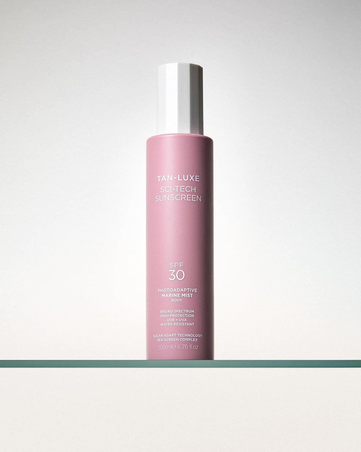 Tan-Luxe Sci-Tech Sunscreen - Lightweight Marine Mist Body Spray | Water-Resistant & Reef Safe, 6.76 fl. oz