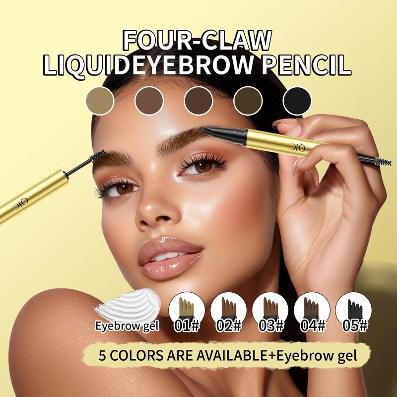 2 in 1 Long-Lasting Eyebrow Pencil and Brow Up-Grade Gel, Light Brown and Brown Shades (3#Dark Brown)
