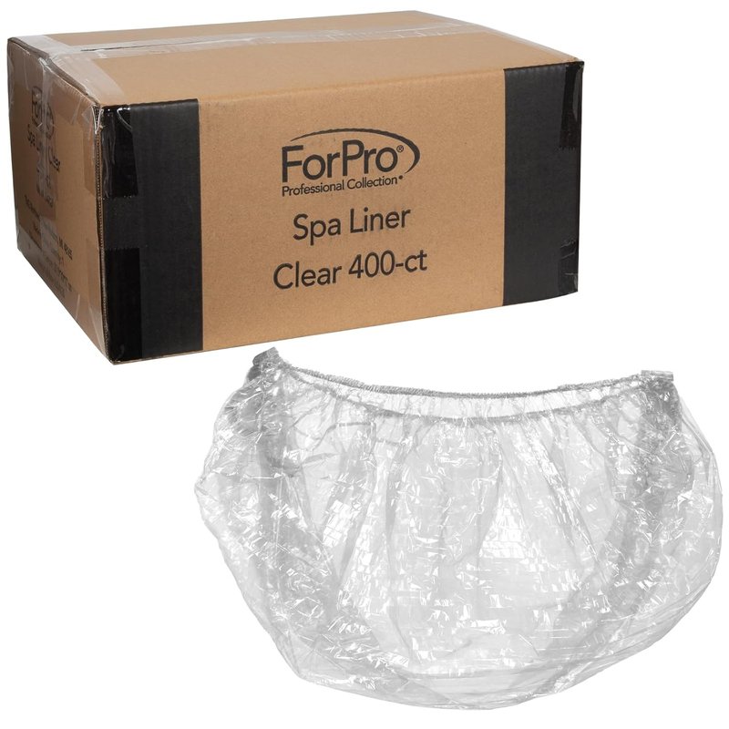 Professional Spa Liners for Pedicure Spas - Clear Disposable 400-Count