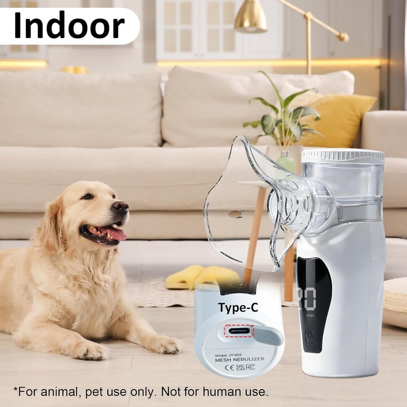 Portable Pet Humidifier Mask for Cats - Low Noise, USB Powered