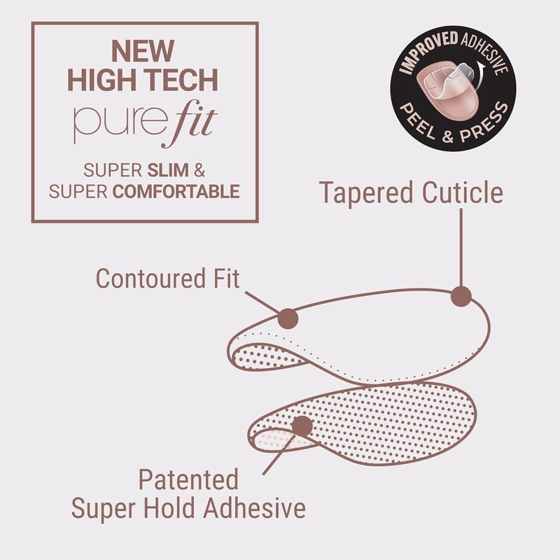 KISS Impress No Glue Mani Press-On Nails - 30 Pcs Easy Apply & Hassle-Free Removal | So Lucky Design