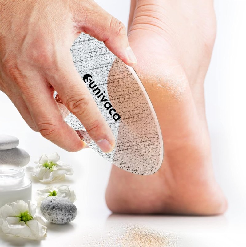 Glass Foot File Callus Remover - Professional Pedicure Tool for Dead Skin & Diabetic Feet | Heel Scraper & Pumice Stone