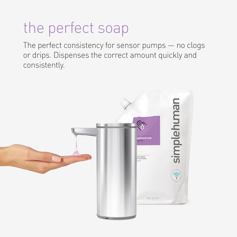 simplehuman Moisturizing Liquid Hand Soap Refill - Fragrance-Free, 34 Fl Oz Pouch