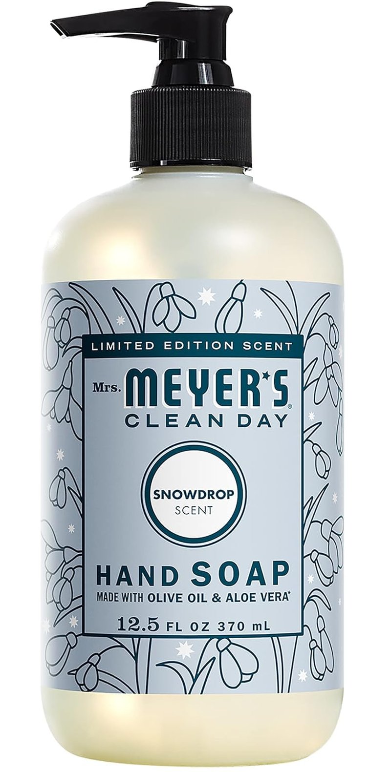 Mrs. Meyer's Clean Day Liquid Hand Soap - Snow Drop Scent | 12.5 Fl Oz (Pack of 2)
