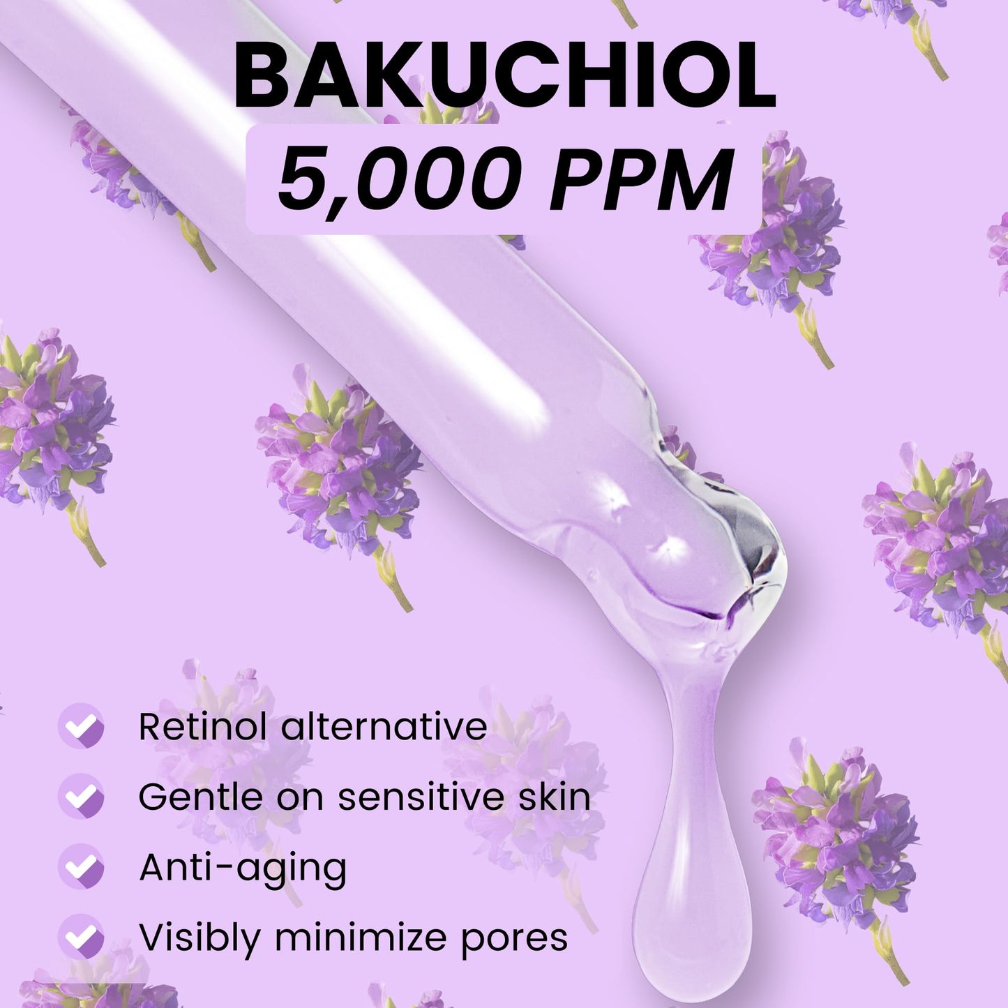 VALITIC Bakuchiol Serum - Retinol Alternative Face Serum - Facial Anti Aging Treatment, Hydrating and Evening Skin Tone - Niacinamide, Hyaluronic Acid, Peptides, Vitamin C, Squalane, 30ml 1.01 fl oz