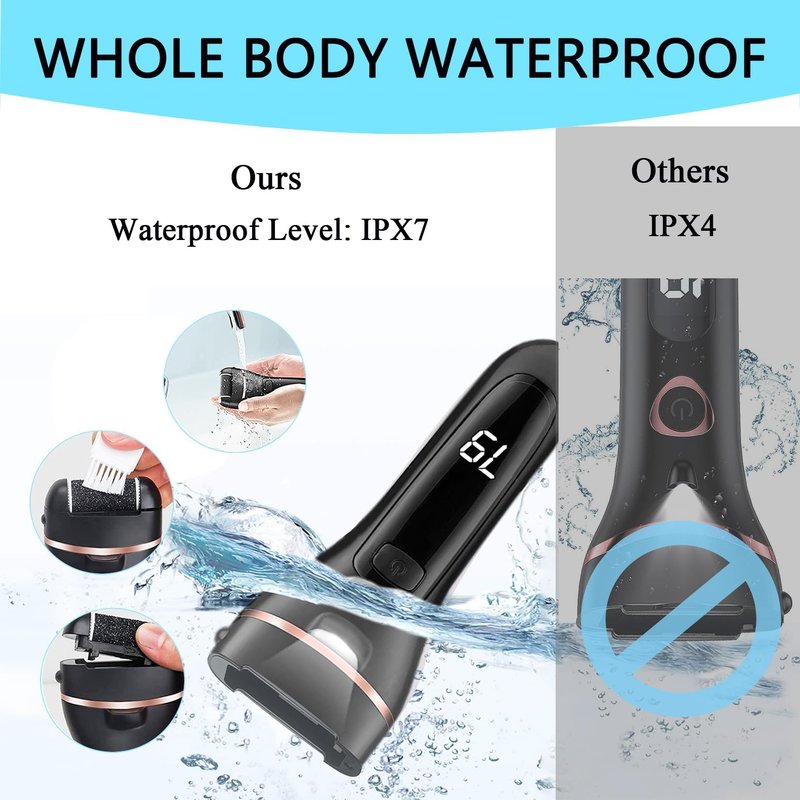 Callus Remover for Feet Electric Foot File, 13-in-1 Professional Pedicure Tools Foot Care Kit, Foot Scrubber Pedi for Hard Cracked Dry Dead Skin, 3 Rollers, 2 Speed, Battery Display (Black)