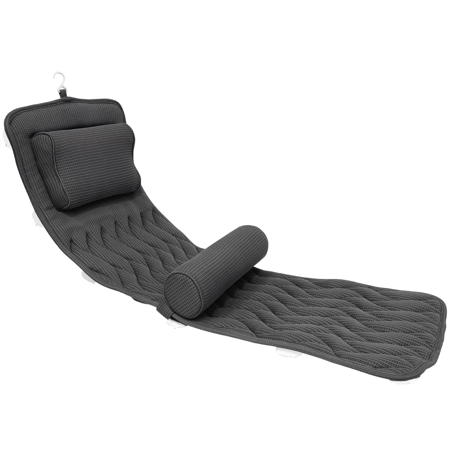 AEROiVi Bath Pillows for Tub Neck and Back Support, Bathtub Pillow with Headrest Cushion, 6 Non Slip Suction Cups Spa Relaxing Bathroom Accessories
