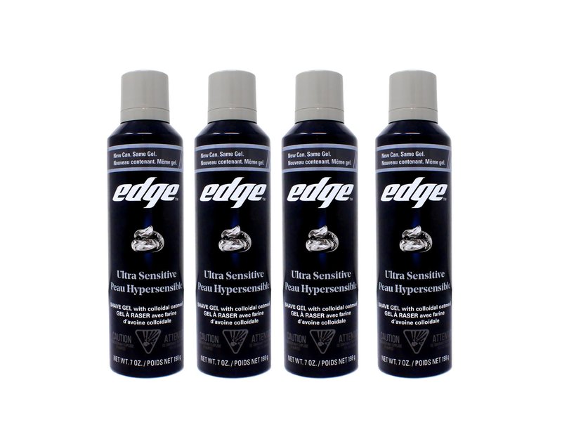 Edge Shave Gel Ultra Sensitive, Fragrance Free 7 oz ( Pack of 4)