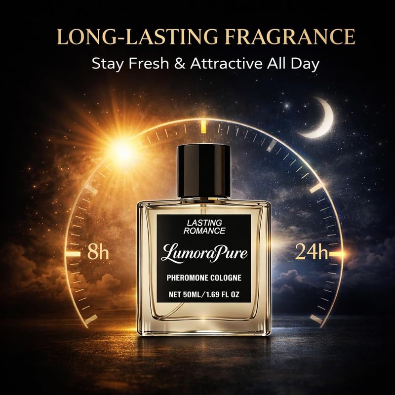 LumoraPure Pheromone Cologne for Men, Fresh Scent, Long-lasting Fragrance, 50 ml/1.69 fl oz.