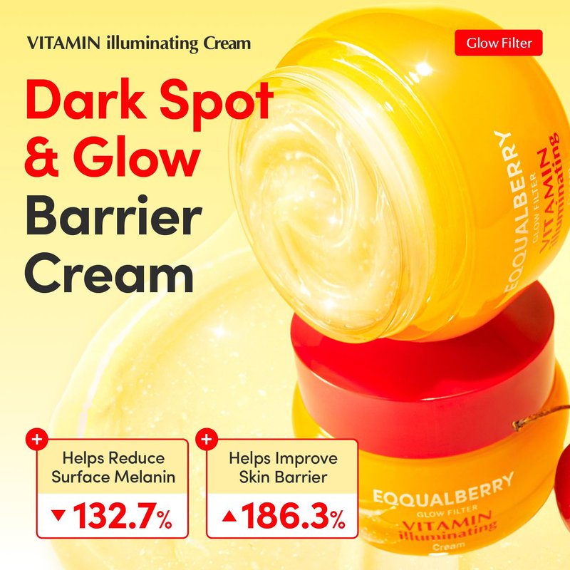 EQQUALBERRY Vitamin Illuminating Cream, Pack of 2 – Vitamin C & 5% Niacinamide + 3% TXA | Dark spots Cream | Ceramide Barrier Strength | Glowy, Lightweight Hydration (1.69 fl.oz * 2ea)
