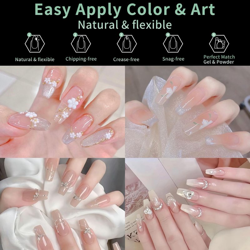 Long Square Nail Tips, 216pcs Acrylic Fake Nails Gel Nail Tips Soft, Full Cover Pre-Shaped Matte Clear Press on Nails for Extension, Diy at Home Manicure 10 Sizes