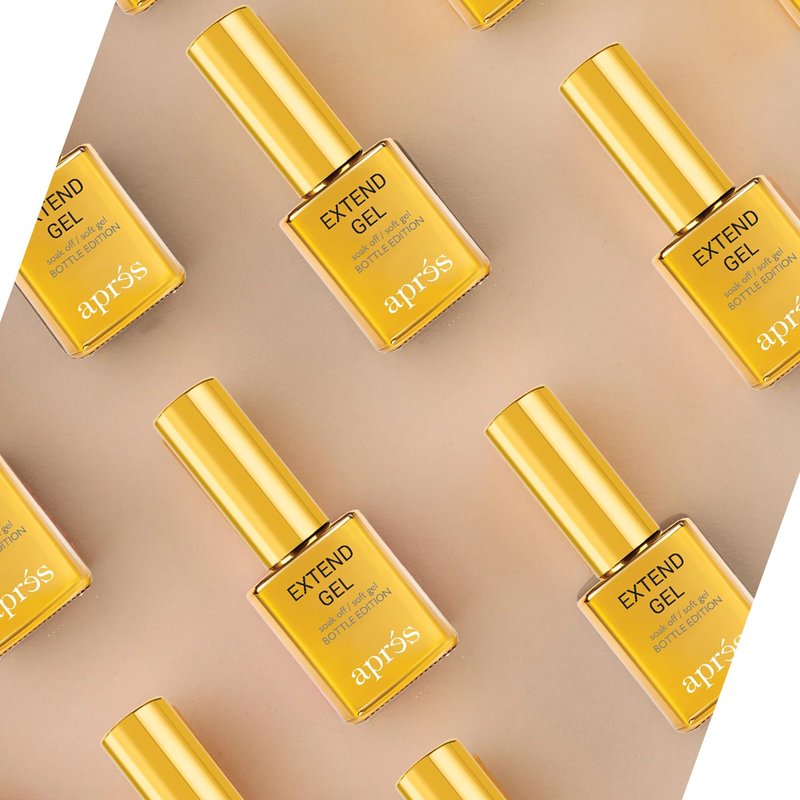 Apres Nail Extend Gel Gold Bottle | 15mL | Premium Quality | Soft Gel, Gel-X Tips Adhesive, Easy Application, Easy Removal, Soak Off, Applicator Included