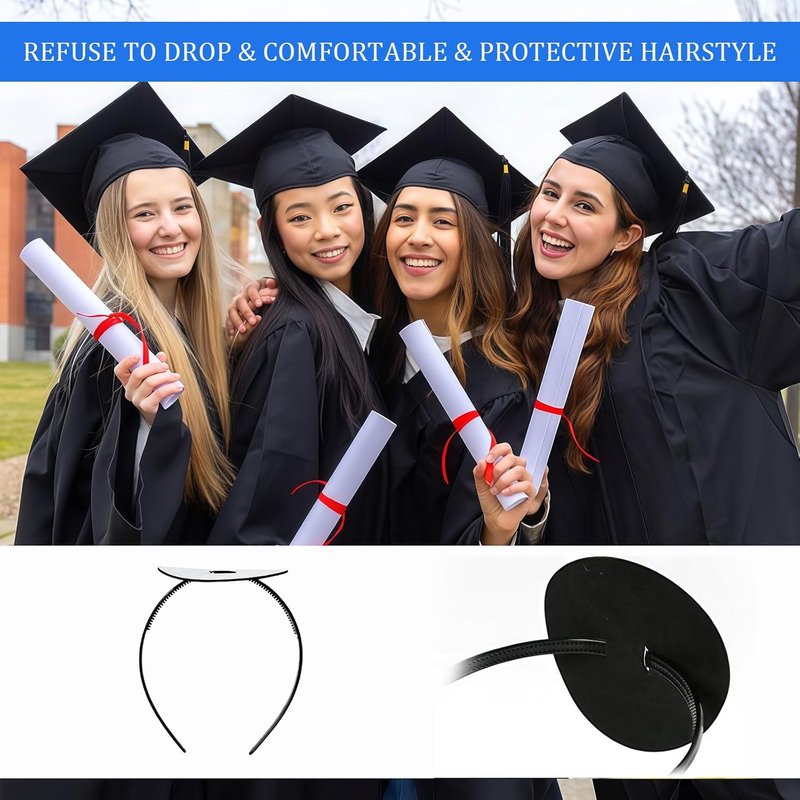 Regine Switzerland Graduation Cap Headband - Secure Your Grad Cap & Hairstyle | Stylish Graduation Supplies