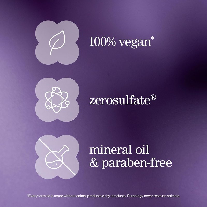 Pureology Hydrate Shampoo - Moisturizing Formula for Dry & Color-Treated Hair | Vegan, Sulfate-Free with Rose Extract & Green Tea