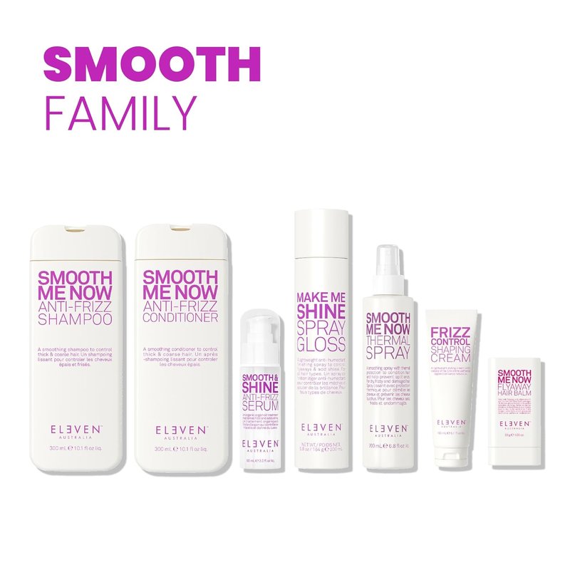 ELEVEN AUSTRALIA Smooth & Shine Anti-Frizz Serum | Tame Frizzy Hair, Add Shine - Lightweight Formula, 2 fl oz