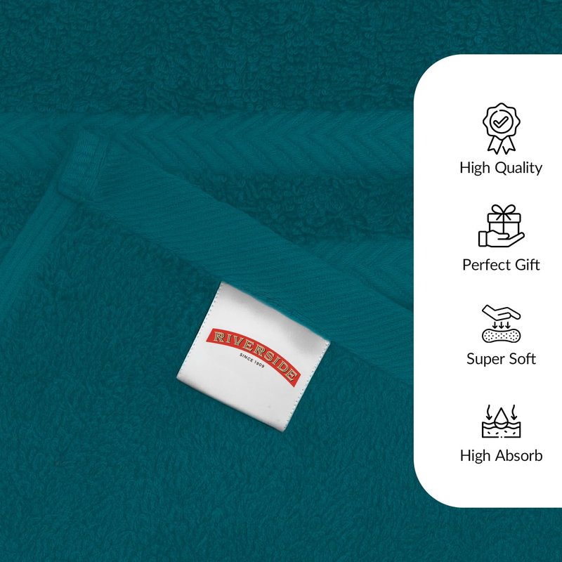 RIVERSIDE Pack of 2 Extra Large Bath Sheets 35 x 70 Inches, 100% Ring Spun Cotton, Hotel Quality, Oversized Bath Towels for Adults, Soft, Highly Absorbent & Quicker to Dry, Teal