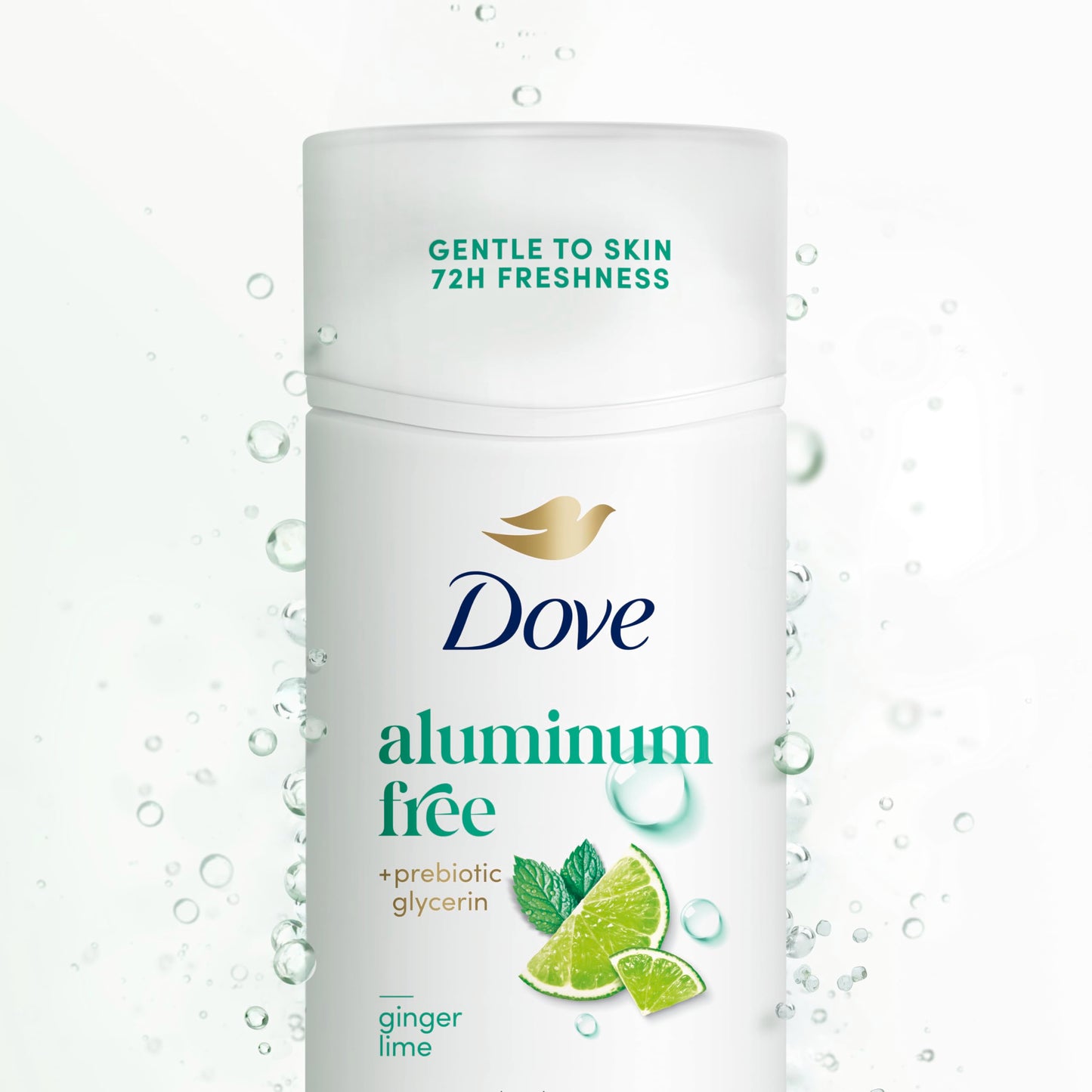Dove Deodorant Stick Ginger Lime for 72 Hour Odor Protection Aluminum Free 2.4 oz