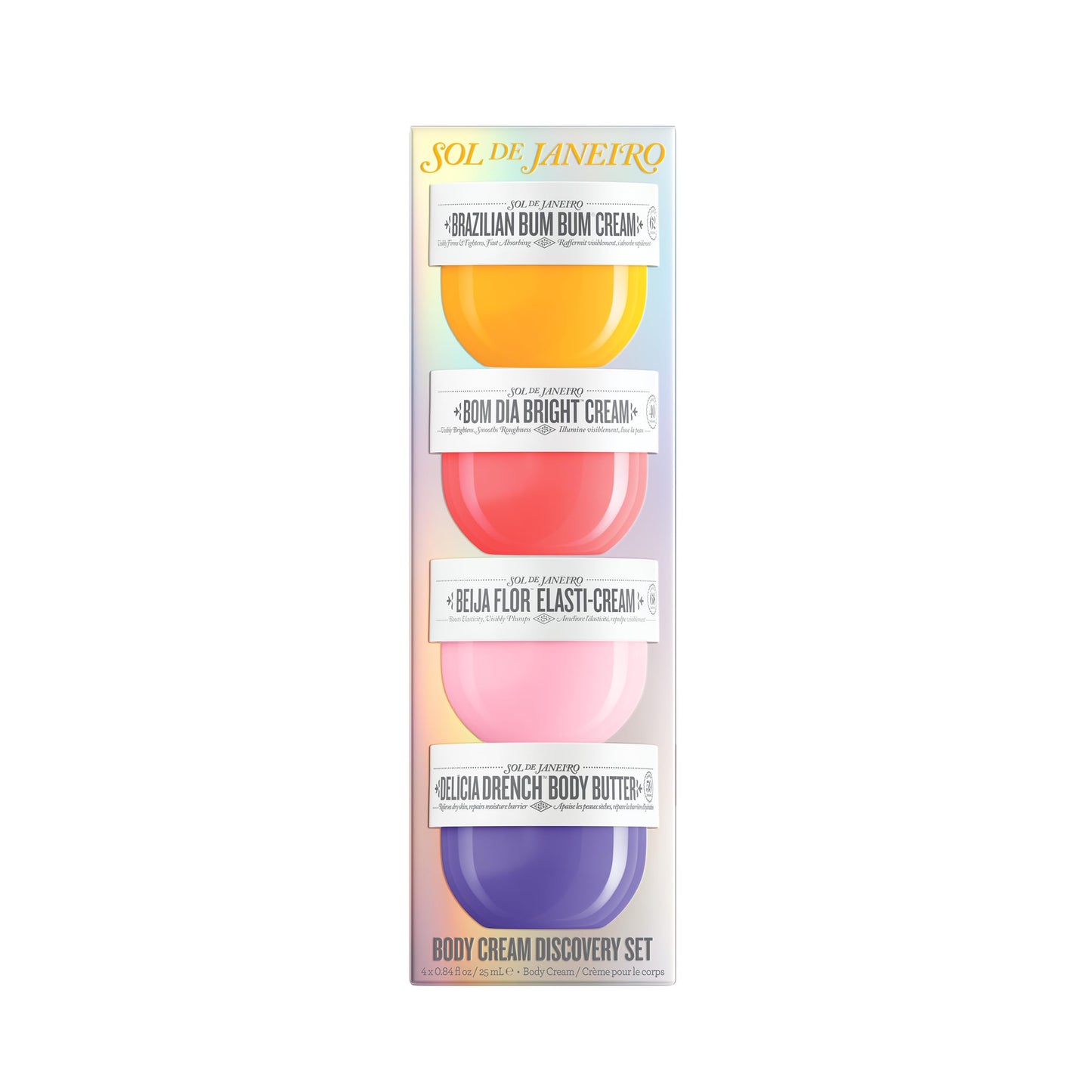 Sol de Janeiro Body Boldly Body Cream Discovery Set | Trial Size Beauty Minis | Gift Set | Set of 4 - 25mL | Amazon Exclusive
