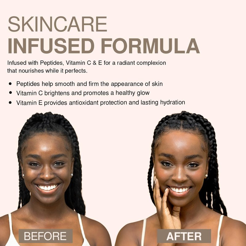 Palladio Full-Coverage CC Cream - Oil-Free Color Correction with Peptides & Vitamin C | Tan 41N