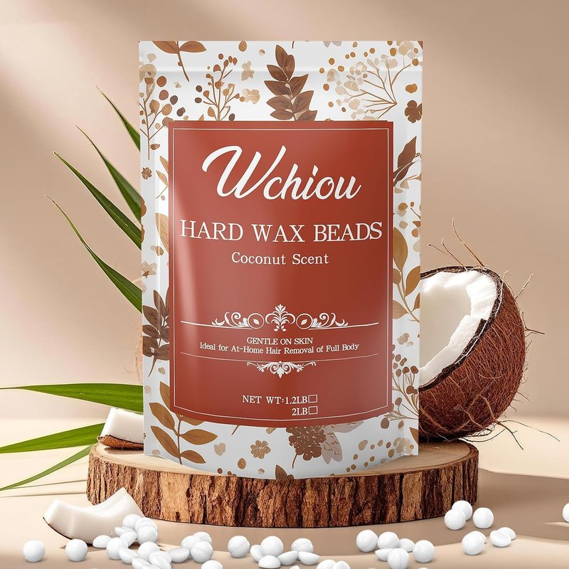 Hard Wax Beads for Hair Removal 1.2lb Waxing Kit with Coconut formula for Sensitive Skin For Full Body Face Eyebrow Leg Bikini Brazilian Waxing Coarse Body Hair Specific for Men and Women