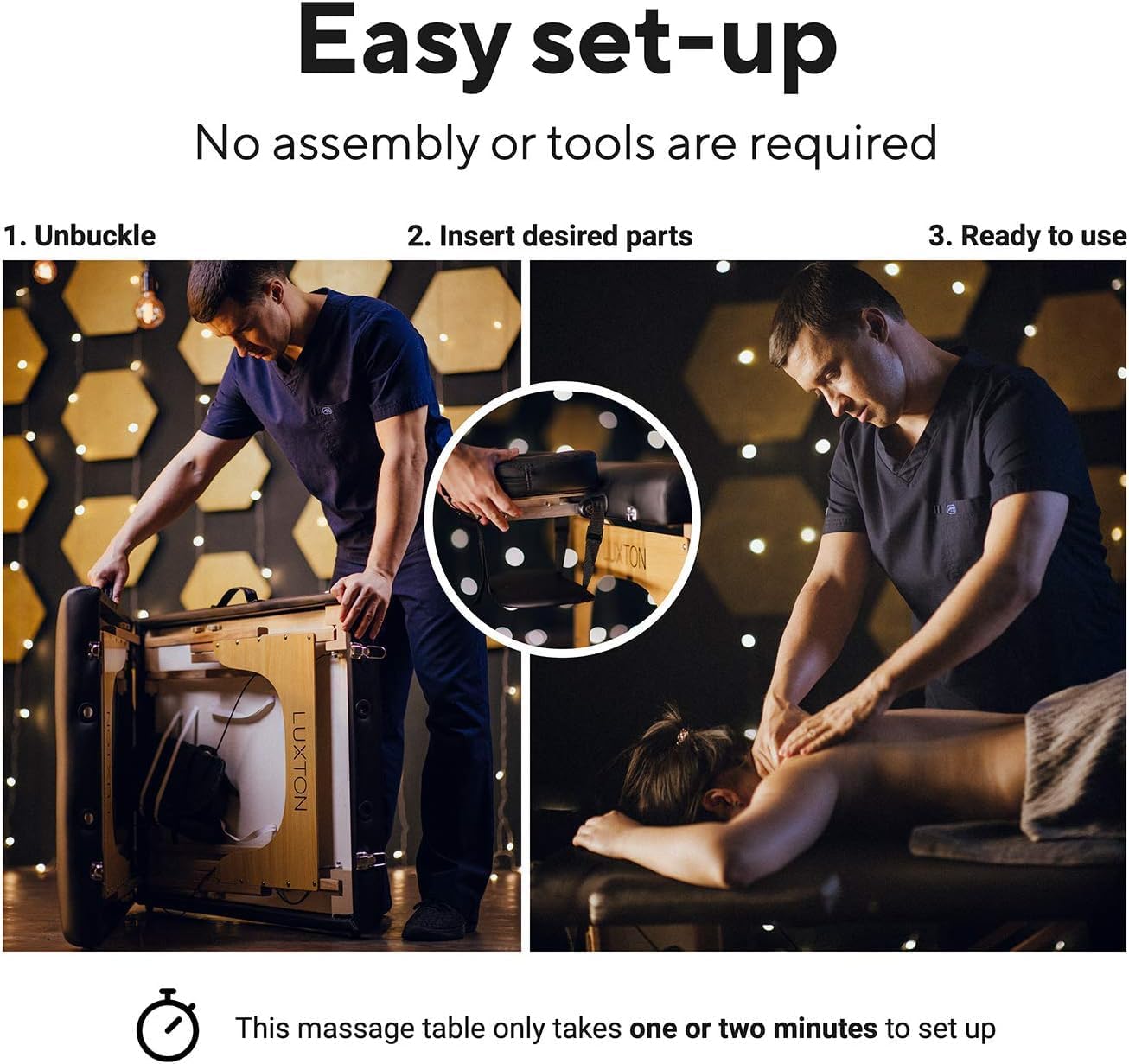 Skiennix Premium Foam Massage Table - Portable & Foldable, Height Adjustable, 72" Long, 27" Wide with Accessories & Carrying Case