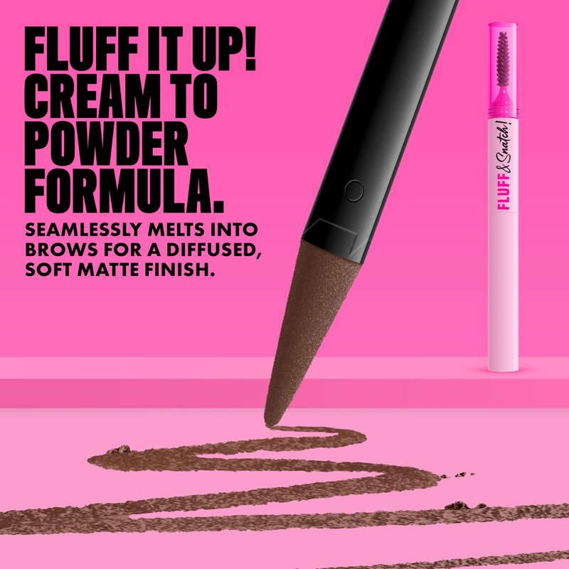 NYX PROFESSIONAL MAKEUP Fluff & Snatch Brow Powder Pen, Cream To Powder Eyebrow Pen For Soft, Defined Brows, Smudge and Transfer-Resistant Formula - Ash Brown