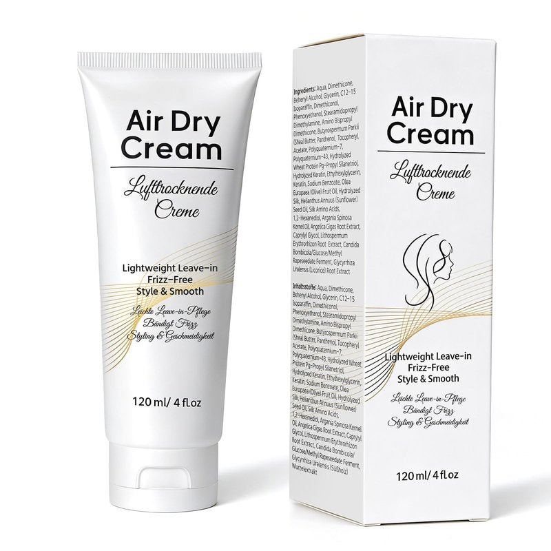 GARPGONA Air Dry Cream for Hair | Styling Cream for Curly, Wavy & Frizzy | Smooths, De-Frizzes & Defines Strands for Up to 24 Hours | Adds Major Softness, Shine & Natural Style, 4 Oz