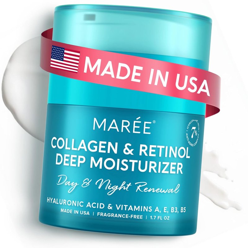 MAREE Retinol Face Moisturizer - Anti-Aging Cream with Collagen for Daily Use - Hydrating Facial Cream