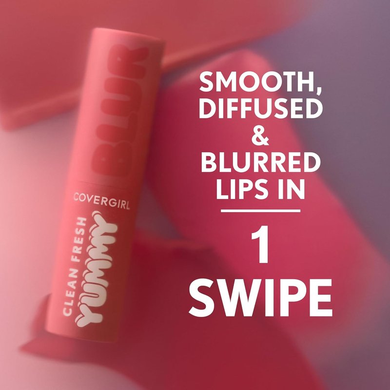 COVERGIRL Clean Fresh Yummy Blur Lipstick - Matte Blurring Effect, Vegan Formula | Deep Plum 180 Hunny Blur