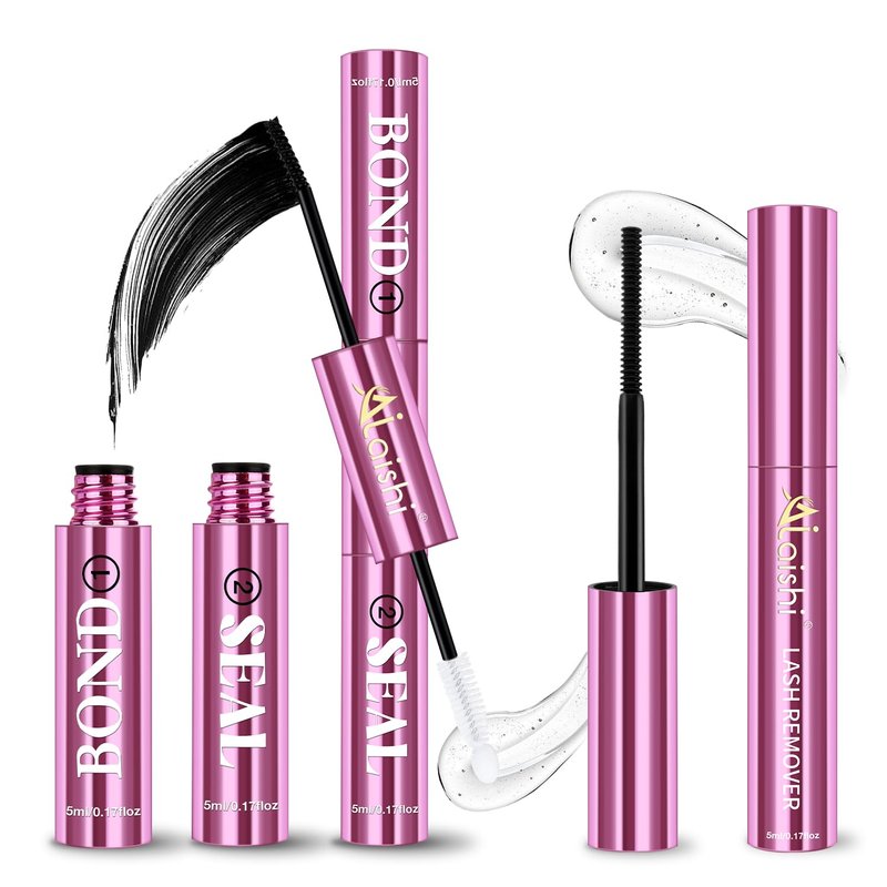 Skiennix Lash Bond and Seal Set - Waterproof 3-in-1 Eyelash Glue Kit for 150H+ Hold | Quick 30s Remover