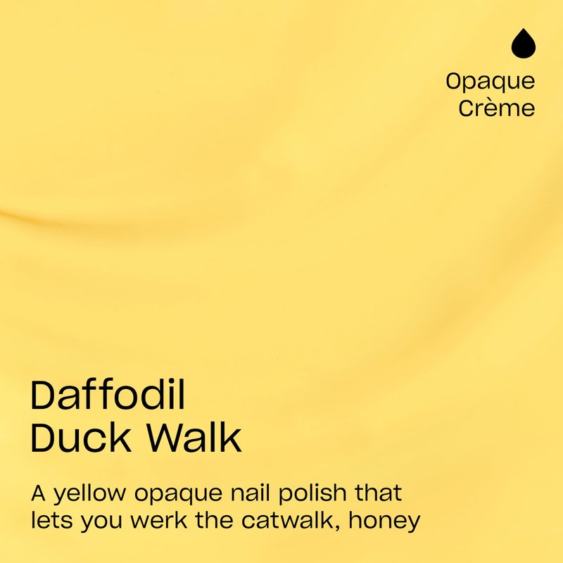 OPI Nail Lacquer Daffodil Duck Walk | Opaque Bright Yellow Crème Chip Resistant Nail Polish | Make 'Em Jelly! Collection | Summer 2025
