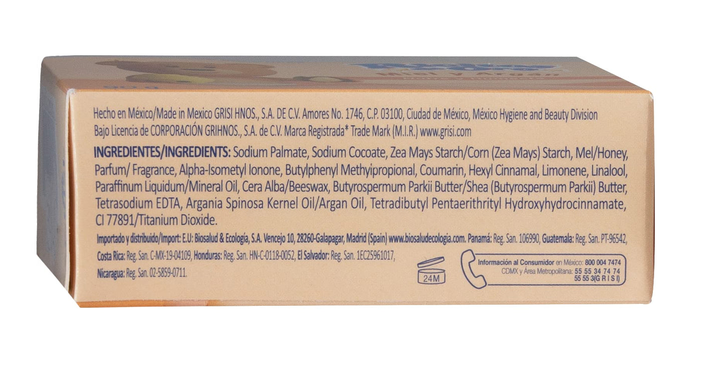 Ricitos de Oro Honey Bee Bar Soap, Hypoallergenic Bar Soap, Assists in Moisturizing Baby's Skin, Delicate Skin, 6-Pack of 3.5 Oz, 6 Bar Soaps.