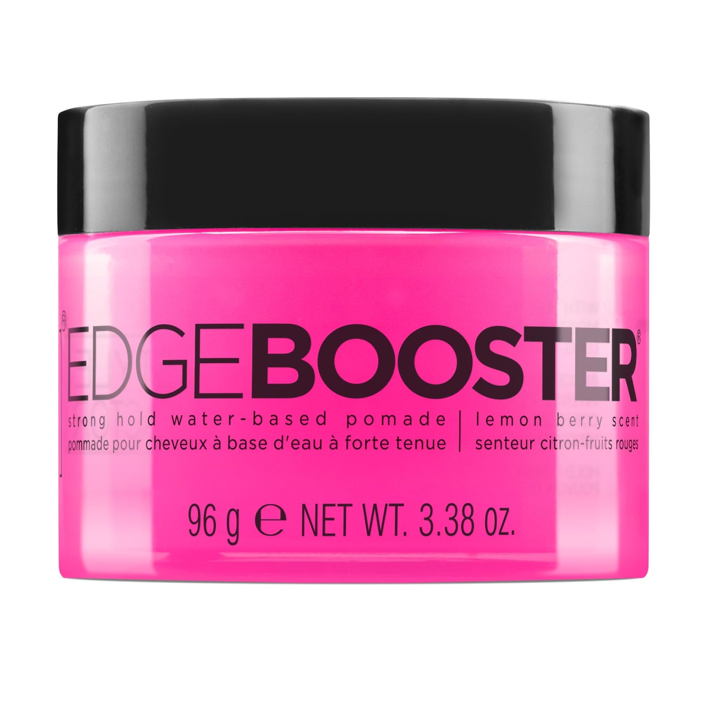 Style Factor Edge Booster Strong Hold Water-Based Pomade | Formulated with Argan Oil for Moisture & High Shine | Long Lasting Edge Control Gel | Lemon Berry, 3.38 oz
