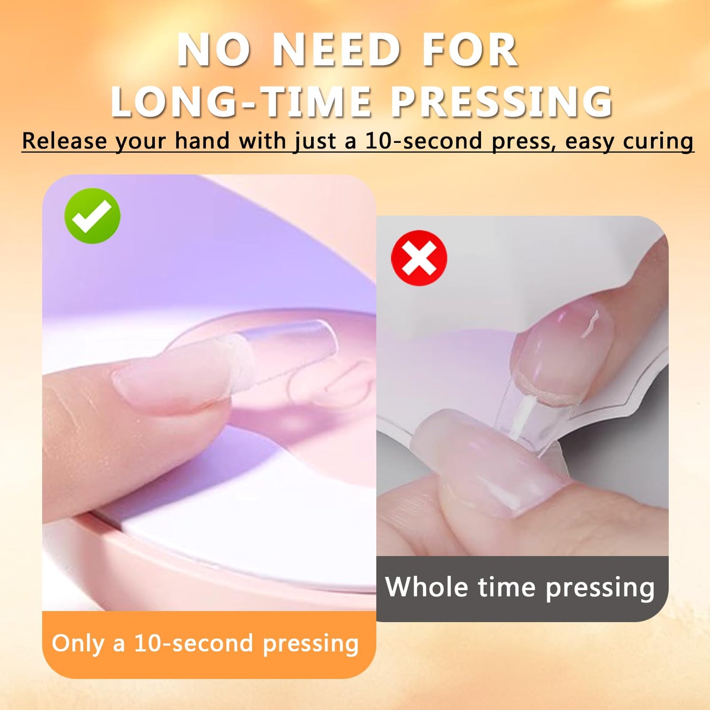 SUTOKAKA Gel Nail Glue for Nails Tips, 2pcs 15g Super Strong Solid Gel Soak Off for Acrylic Extensions Fake Nails Press On Nails U V Lamp Curing Needed Long Lasting Gel Glue Kit