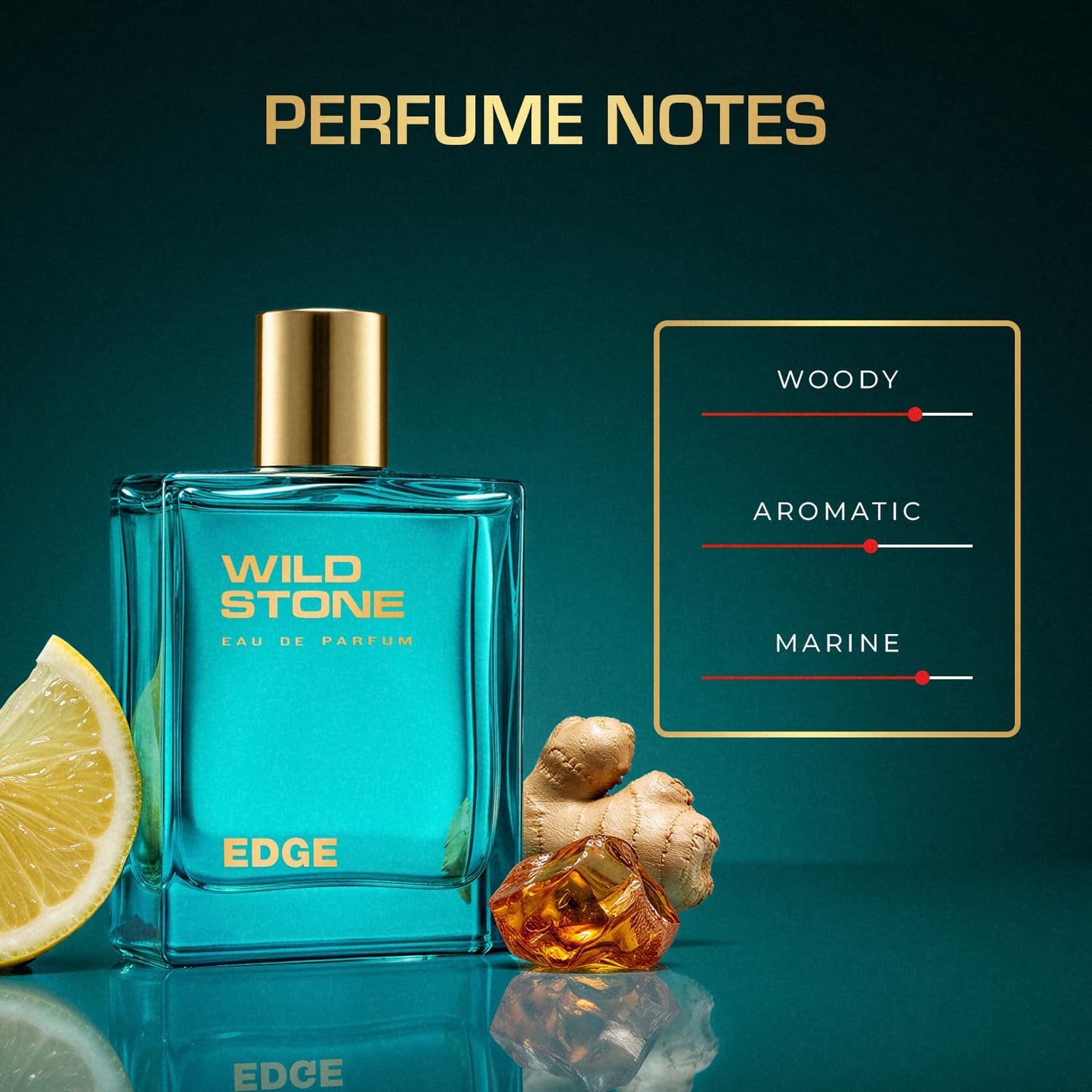 Wild Stone Edge Eau De Parfum - Luxury Men's Fragrance | 3.38oz | Intense Long-Lasting Scent