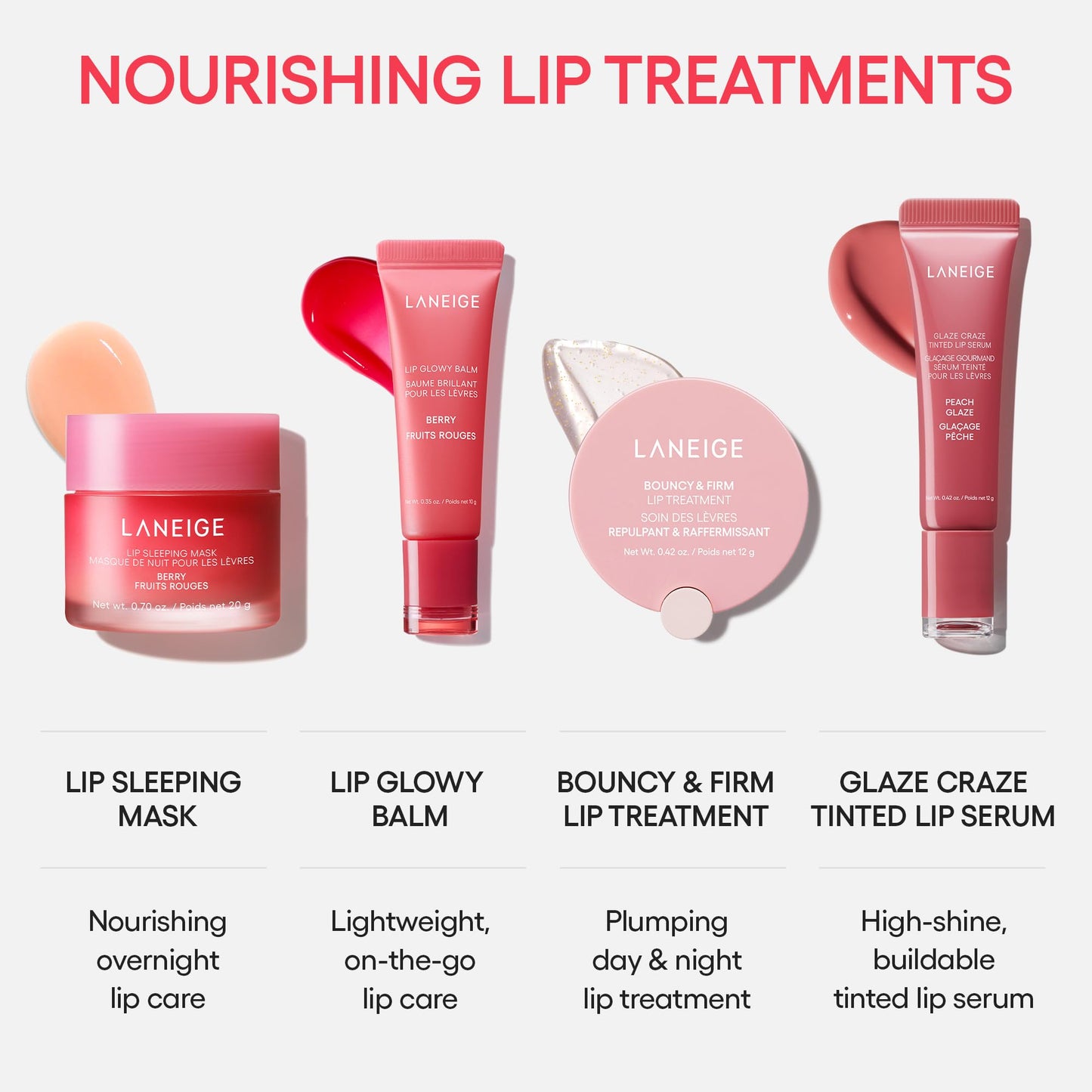 LANEIGE Glaze Craze Tinted Hydrating Lip Serum, for Glossy, Nourished Lips with Plumping Polypeptides, Chocolate Frosting