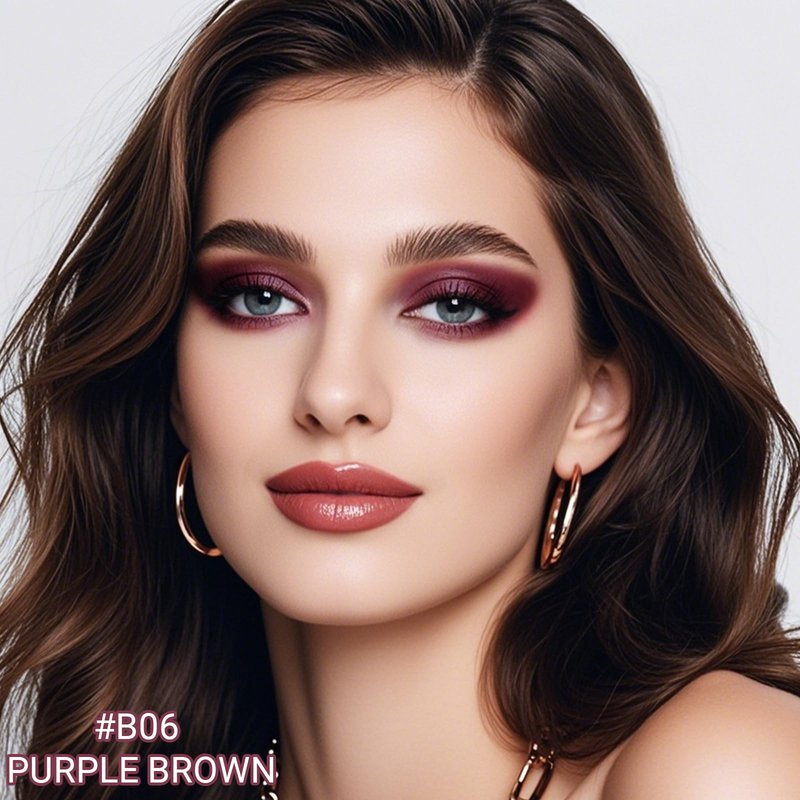 Erinde Waterproof Shimmer Eyeshadow Stick, Plum Brown Mauve Cream Eye Shadow Stick, Long-Lasting Crease-Proof Cream to Powder Buildable & Blendable Eye Shadow Pencils Crayon, Vegan & Cruelty-Free, B06