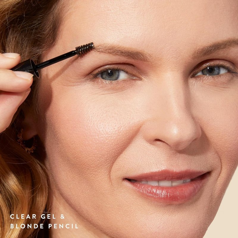 Laura Geller New York Sculpt-N-Stay 2-in-1 Waterproof Eyebrow Pencil & Brow Gel - Blonde | Defines, Sets & Fills Sparse Brows